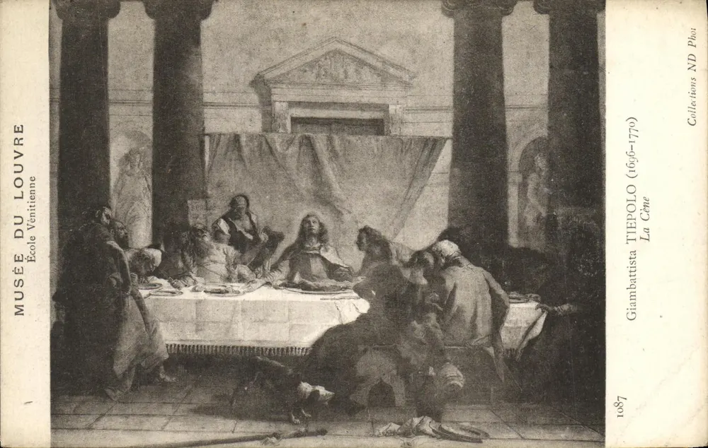 La Cena — Giambattista Tiepolo (1696-1770) — Museo del Louvre, Scuola Veneta - Recto