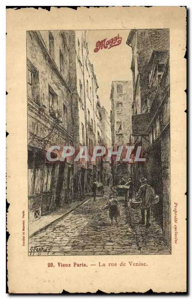 Alt-Paris — La rue de Venise — Verlag Forlèter et Marotin, Paris, Nr. 29 - Vorderseite