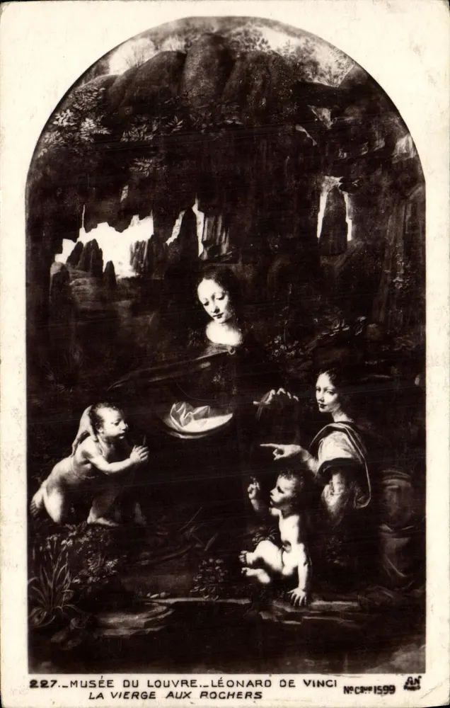 Die Jungfrau am Felsen — Leonardo da Vinci — Musée du Louvre — Seriennummer 1599 - Vorderseite