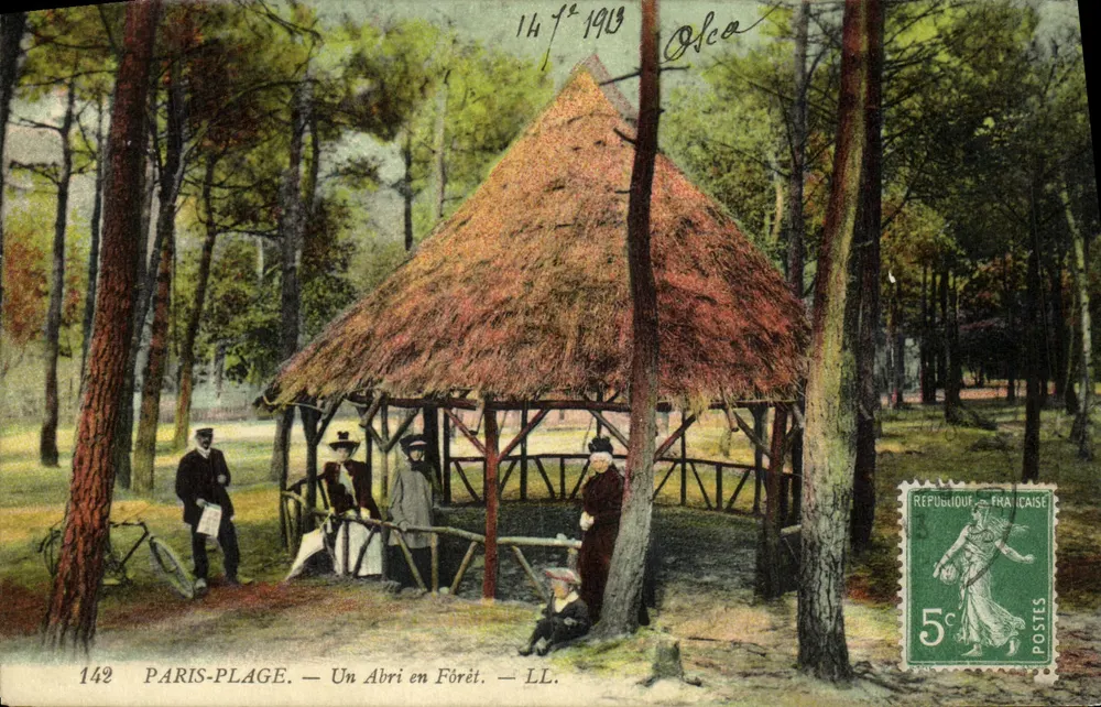 PARIS-PLAGE — Um Abrigo na Floresta — LL. — N° 142 - Frente
