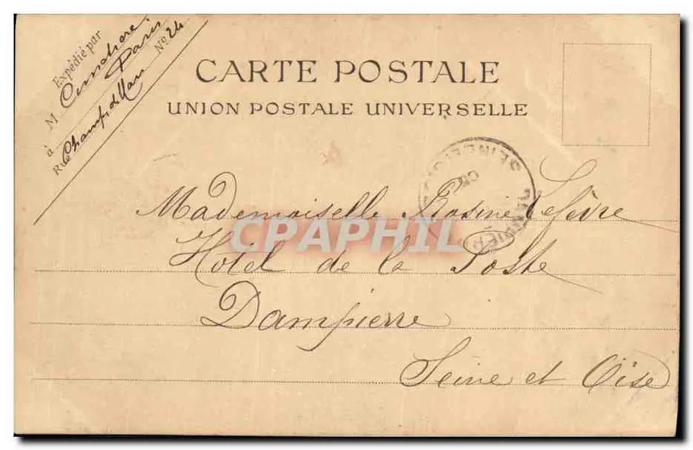 Paris — O Parque Monceau — A Rotonda — União Postal Universal - Verso