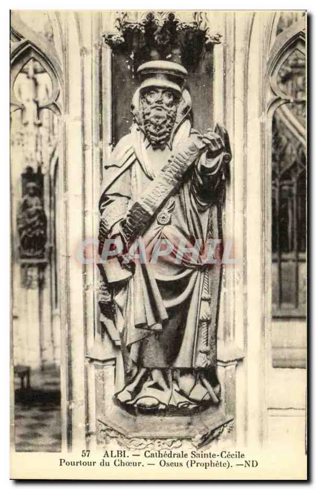 Albi — Catedral de Santa Cecília — Estátua de São Osee (Profeta) - Frente