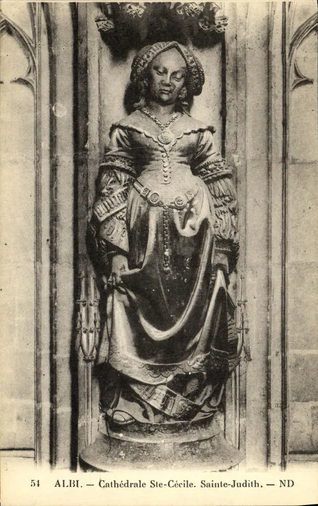 Albi — Catedral de Santa Cecília — Estátua de Santa Judith — ND - Frente