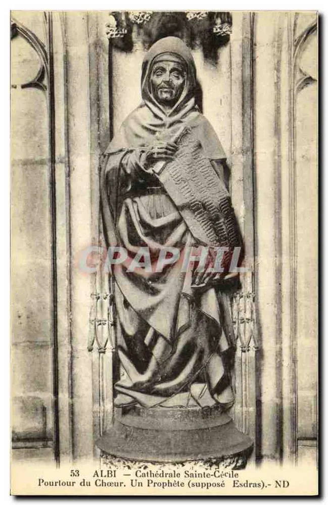 Albi — Kathedrale Sainte-Cécile. Ein Prophet (vermutlich Esdras).- ND - Vorderseite