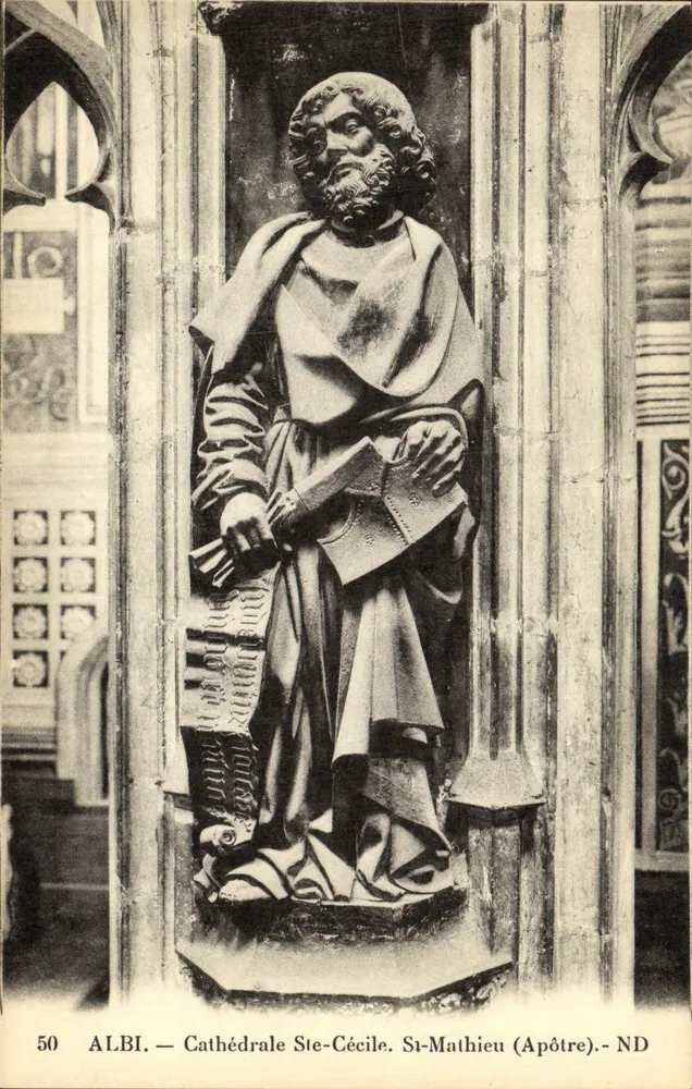 Albi — Cattedrale di Santa Cecilia — Statua di San Matteo (Apostolo) — ND - Recto