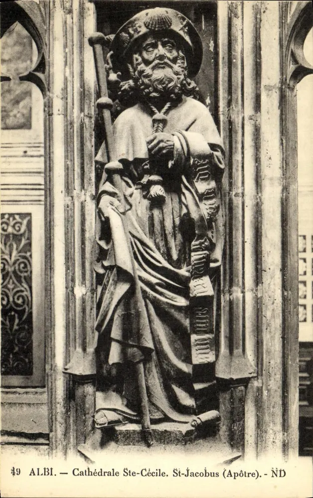 Albi — Kathedrale Saint-Cécile — Statue des Heiligen Jakobus (Apostel) — ND - Vorderseite