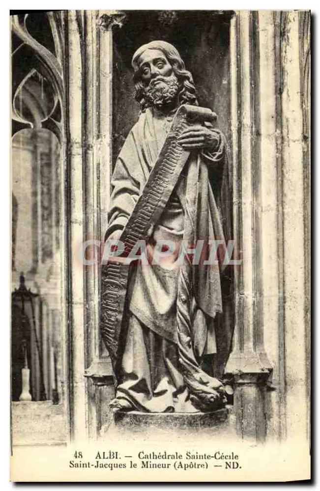 Albi — Kathedrale Sainte-Cécile — Statue des Saint-Jacques le Mineur (Apostel) — N°48 - Vorderseite