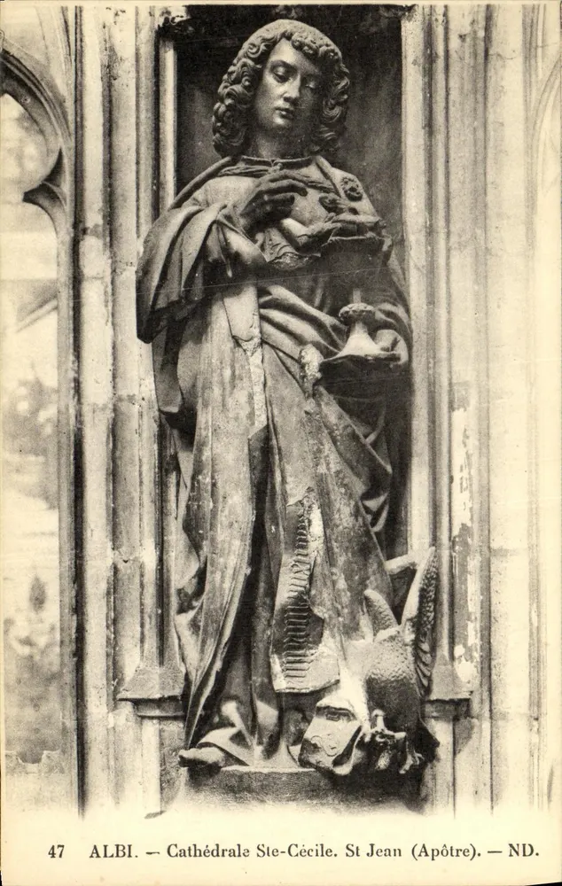 Albi — Kathedrale Ste-Cécile — Statue des Apostels Johannes — ND. - Vorderseite