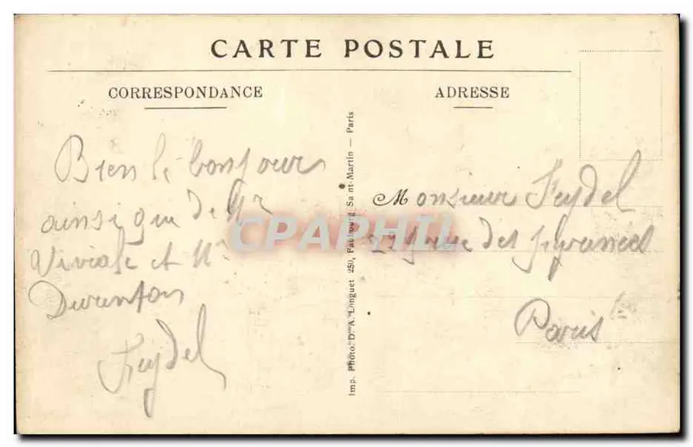 Arras — Platz der Station nach dem Krieg 1914-1915 — Verlag Charles Ledieu, Nr. 7 - Rückseite