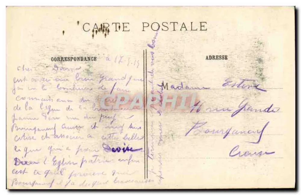 Reims (Marne) — Destrução da Catedral — Visa 7 Paris, Pruvost, 159, rue Montmartre - Verso