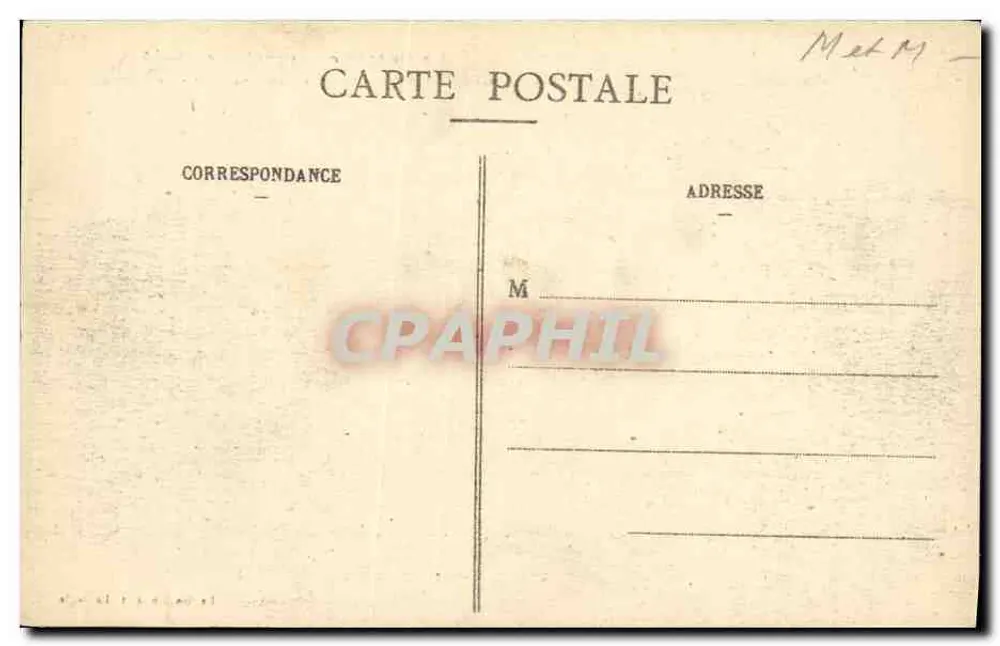 Gerréviller — Nach dem Bombardement — Das Schloss — Bastien, lith.-Verlag, Lunéville - Rückseite