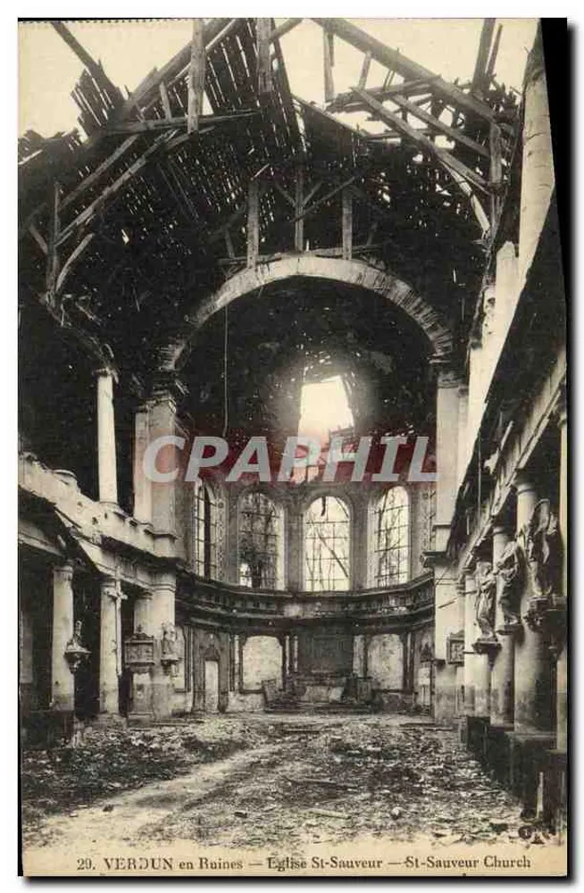 Verdun in Ruinen — Kirche St-Sauveur — n°29 - Vorderseite