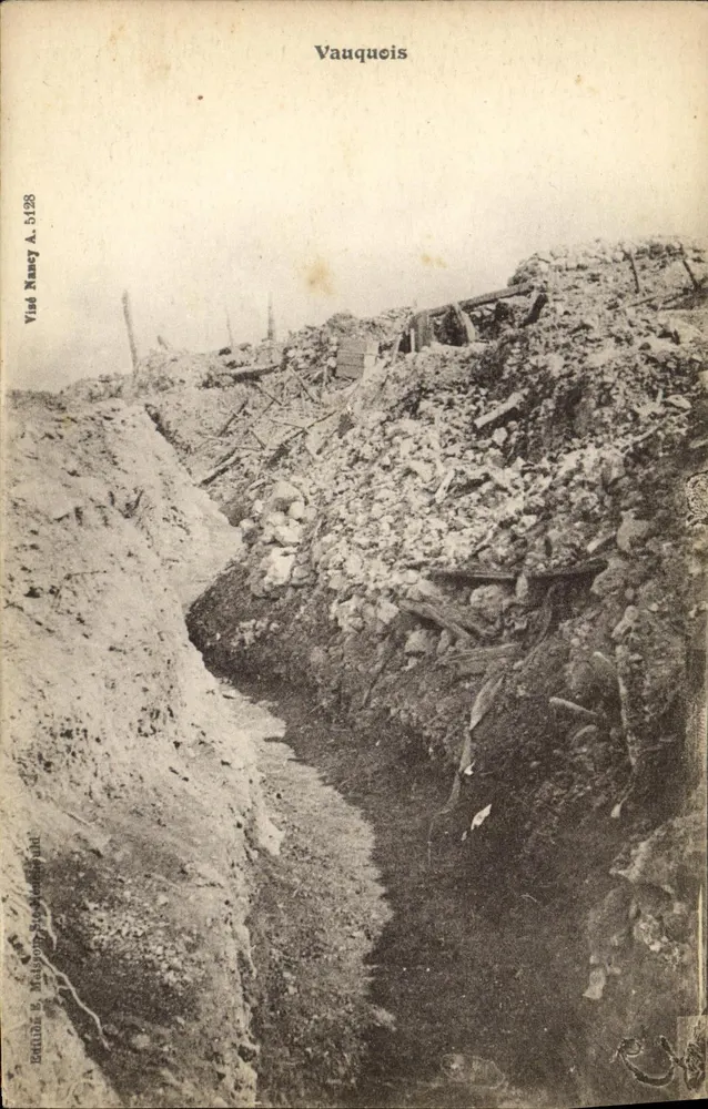 Vauqueis — Ansicht der Schützengraben — Éditeur Vied Nancy A. 5128 - Vorderseite