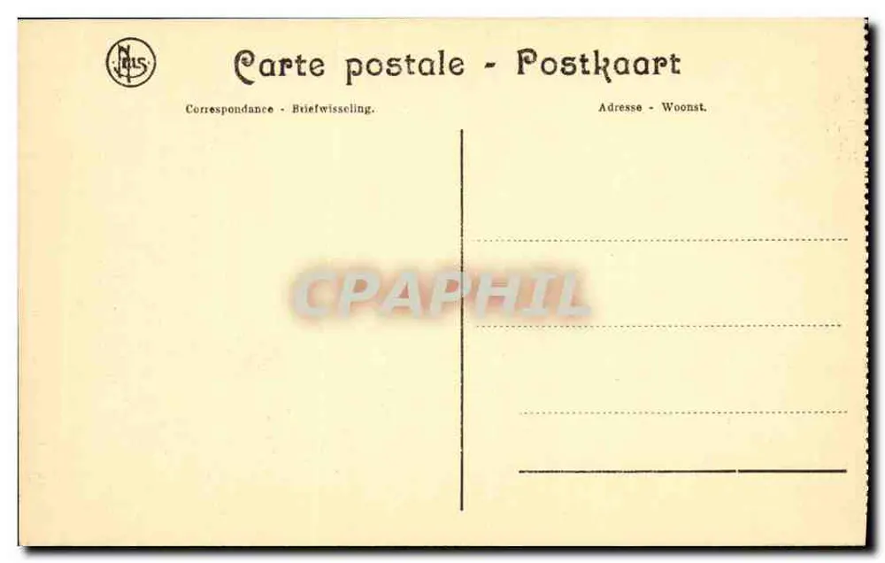 Kolonialpalast — Kreisgalerie — Ausstellung von Gent 1913 — Verlag Neils, Seriennummer nicht sichtbar - Rückseite