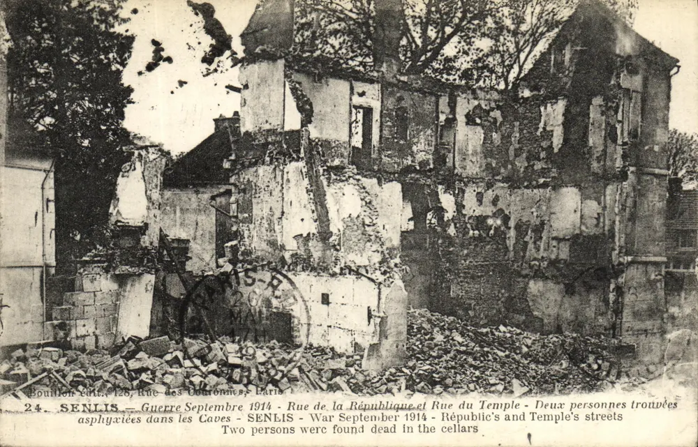 Senlis — Ruinen nach dem Krieg 1914 — Bouillion Edit., n°24 - Vorderseite
