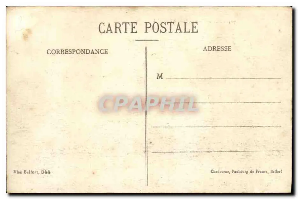 Ruínas em Guewenheim — Alta-Alsácia — editor Visé Belfort, n°704 - Verso