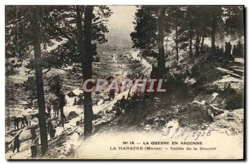 La Harazée (Marne) — Der Krieg in der Argonne — Tal der Biesmie — Nr. 14 - Vorderseite