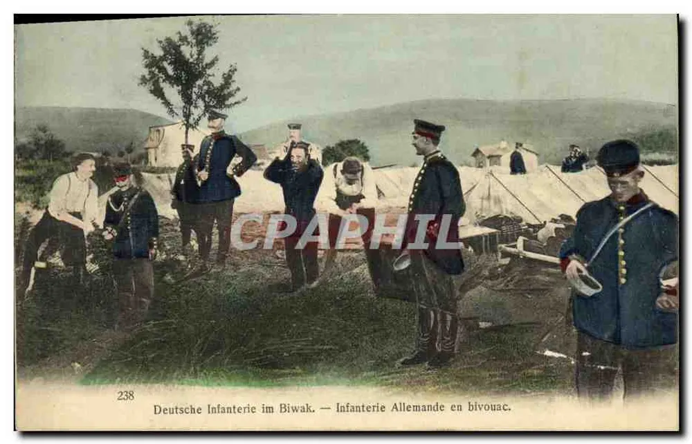 Deutsche Infanterie im Lager — 238 — G. Seh. & Co. - Vorderseite