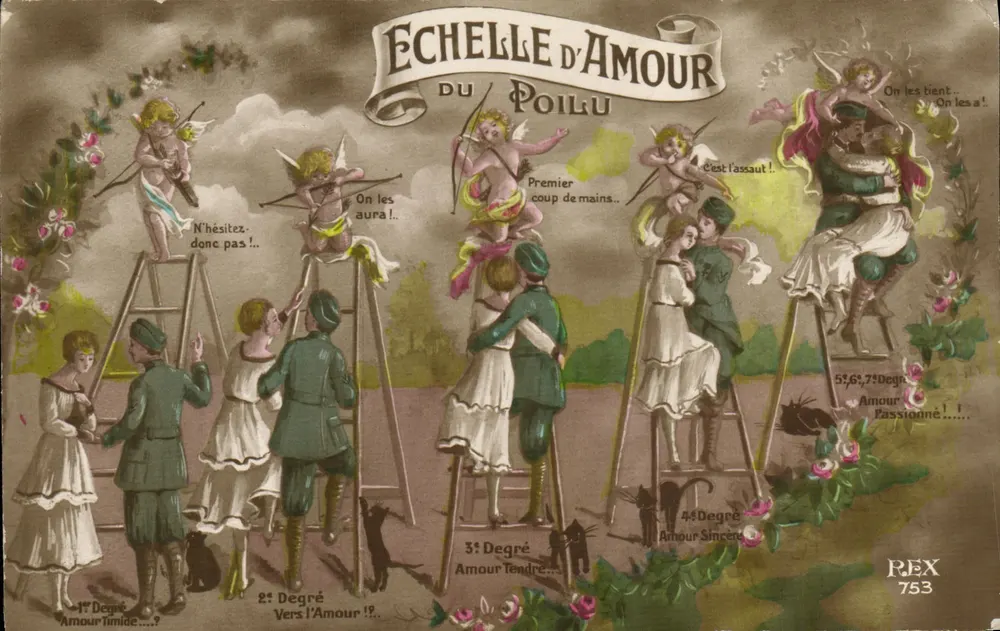 Échelle d'Amour du Poilu — Éditeur Rex, n° 753 - Frente