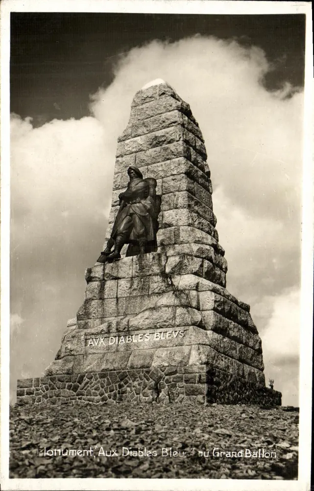 Denkmal 'Aux Diabls Bleus' am Grand Ballon — Photomuaag, Int. Rep. Nr. 144 - Vorderseite