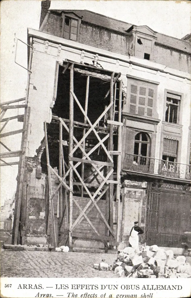 Arras — Effekte eines deutschen Granats — Verlag Paris, Nr. 567 - Vorderseite