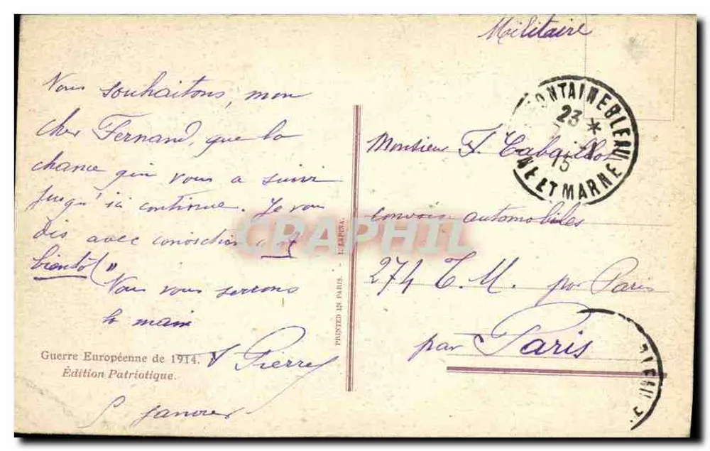 Reims - Boulevard Lundi nach dem Bombenangriff — Patrioticque-Ausgabe, Nr. 1746 - Rückseite