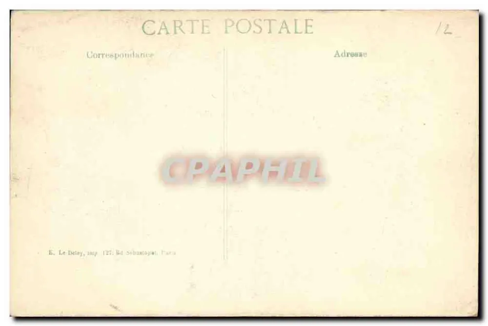 Saint-Prix — Geschossene Kirche 1914 — Verlag E. Le Dey, 14. Serie - Rückseite