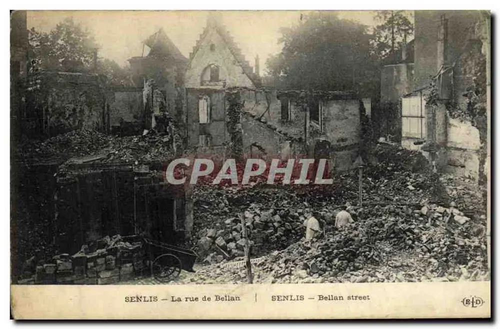 Senlis — La rue de Bellan — B.D. editore - Recto