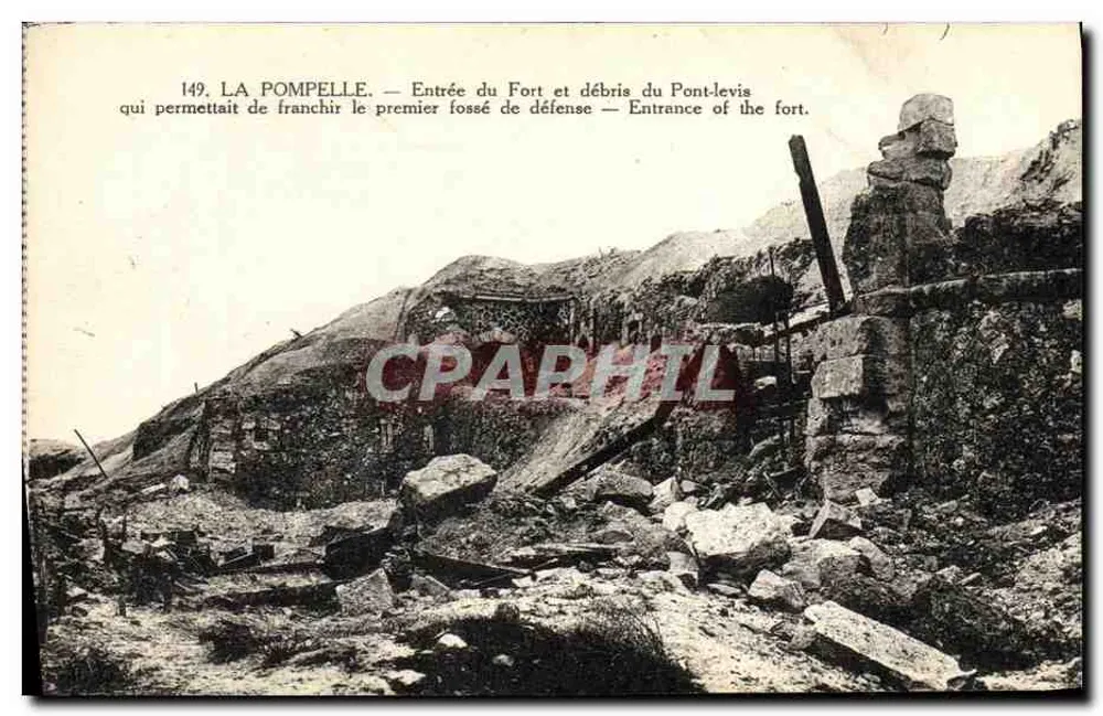 La Pompelle — Eingang zum Schloss und Trümmer der Zugbrücke — n°149 - Vorderseite