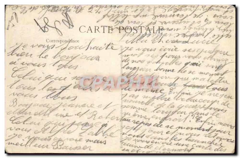 Clermont-en-Argonne — Ruinen der Rue des Islettes — P.G. Nr. 156 - Rückseite