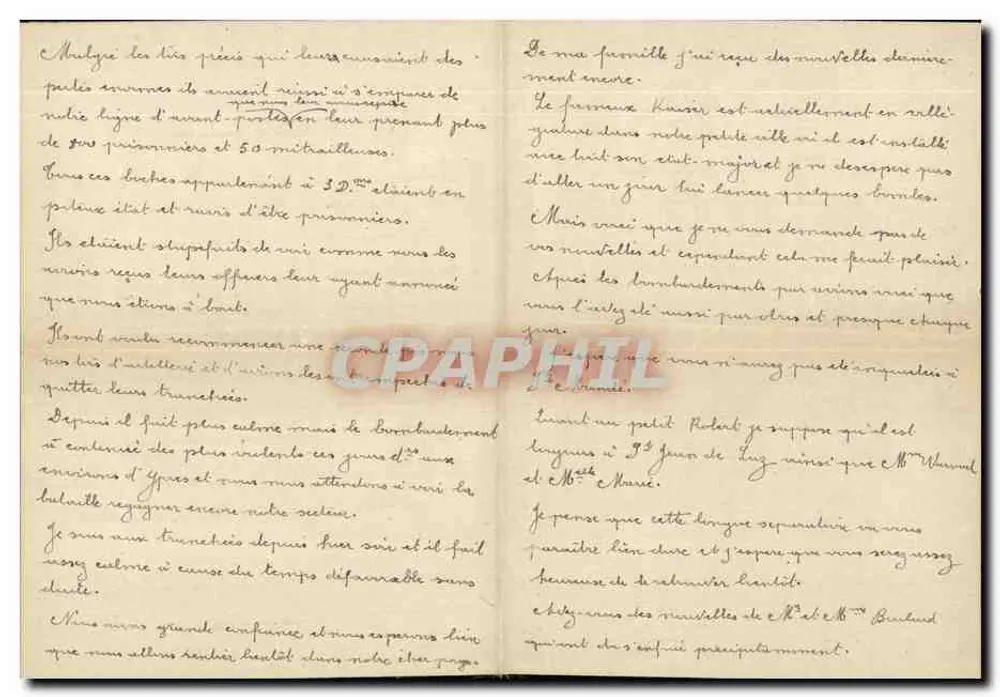 Carta manuscrita para Madame — editor não visível - Verso