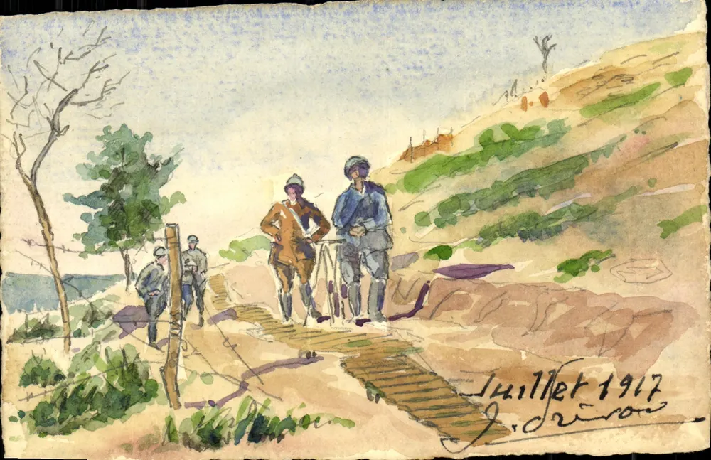 Kriegsszene — Juli 1917 — J. Sirois - Vorderseite