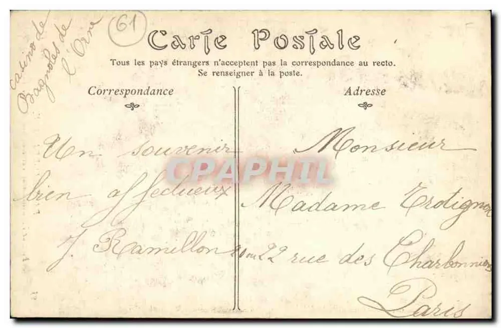 Bagnoles-de-l'Orne — Park des Thermalen Kurortes, eine Tannenallee — N.D. Phot. - Rückseite