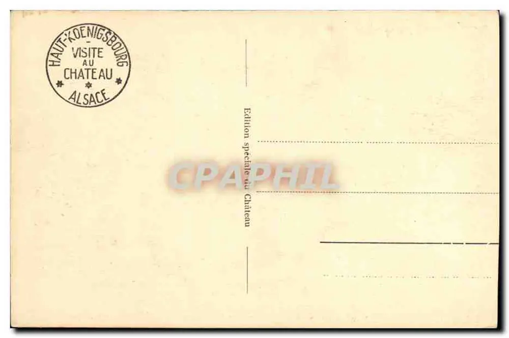 Haut-Kœnigsbourg (alt. 757 m) — Lado Leste — Edição especial do Castelo - Verso