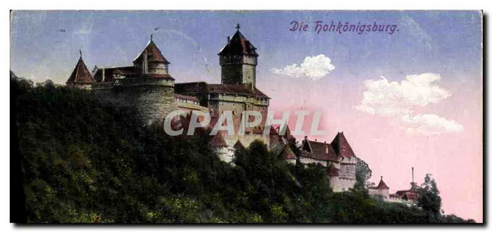 Castelo de Hohkönigsburg — vista panorâmica — editor não identificado - Frente