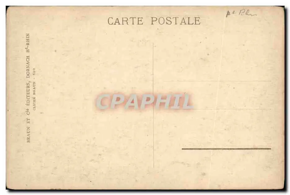 Riquewihr — Cartel de la maison Kiener — éditeur Braun & Dornach - Rückseite