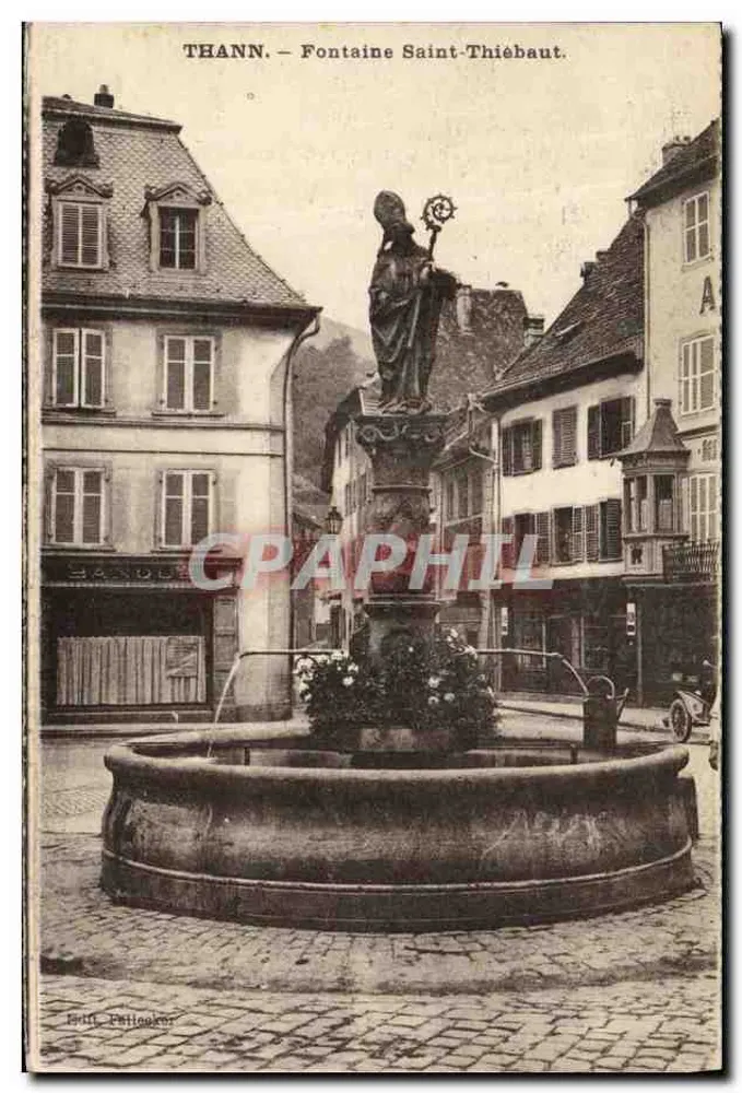 Thann — Fontaine Saint-Thiébaut — Editor P. Pellekoer - Frente