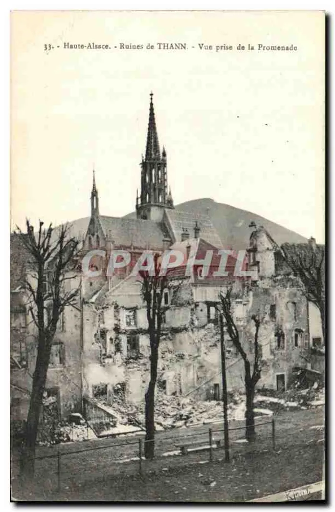 Ruinen von Thann — Ansicht von der Promenade - Vorderseite