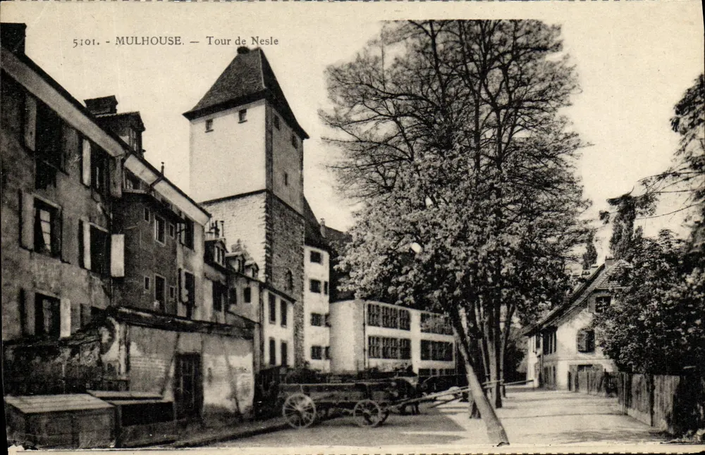 Mulhouse — Torre de Nesle — Cartas 'La Cigogne', Strasbourg - Frente