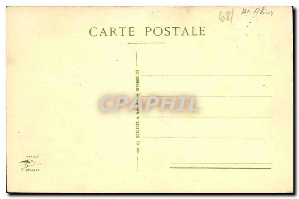 Colmar - Antigas Aduanas — editor Dépôrèx, n° de série 15 - Verso
