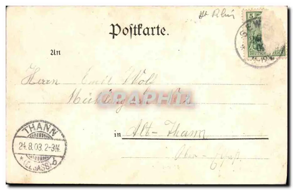 Sewen i. Els. — Stauweiher — Vép. von Ph. Born, Masmünster - Verso