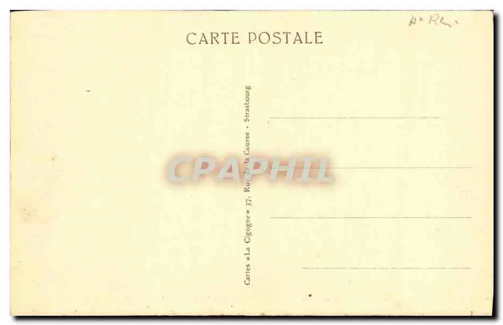 Colmar — Catedral de São Martinho — Cartes « La Cigogne » - Verso