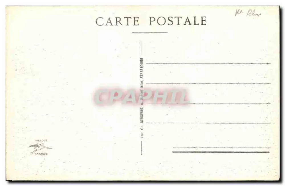 Colmar - Monumento Rosselmann — editor Ch. Berberet, Strasbourg - Verso