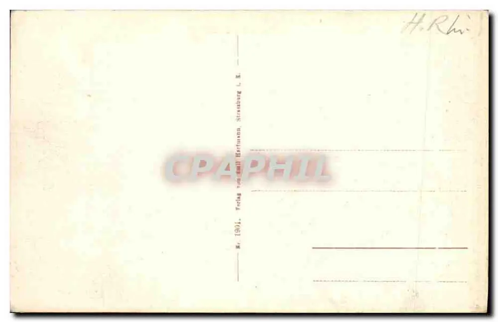 Colmar — Bezirkspräsidium — editor Hartmann, Strasbourg, n° 1901 - Verso