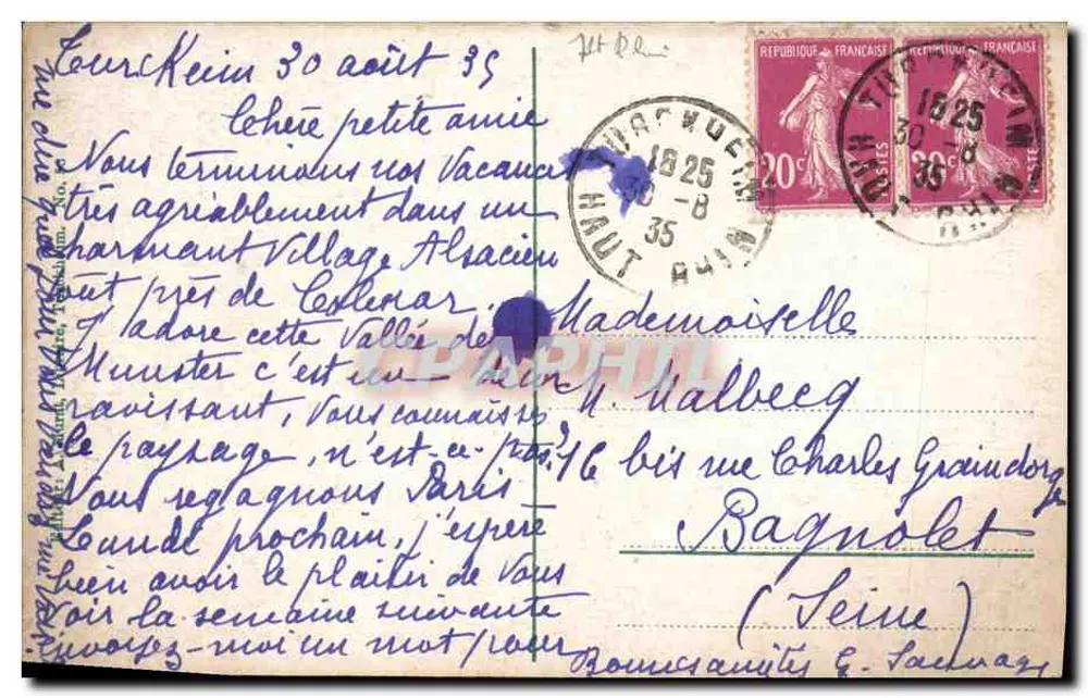 Turckheim, Alta Alsacia — Plaza Turenne — editor no identificado - Reverso