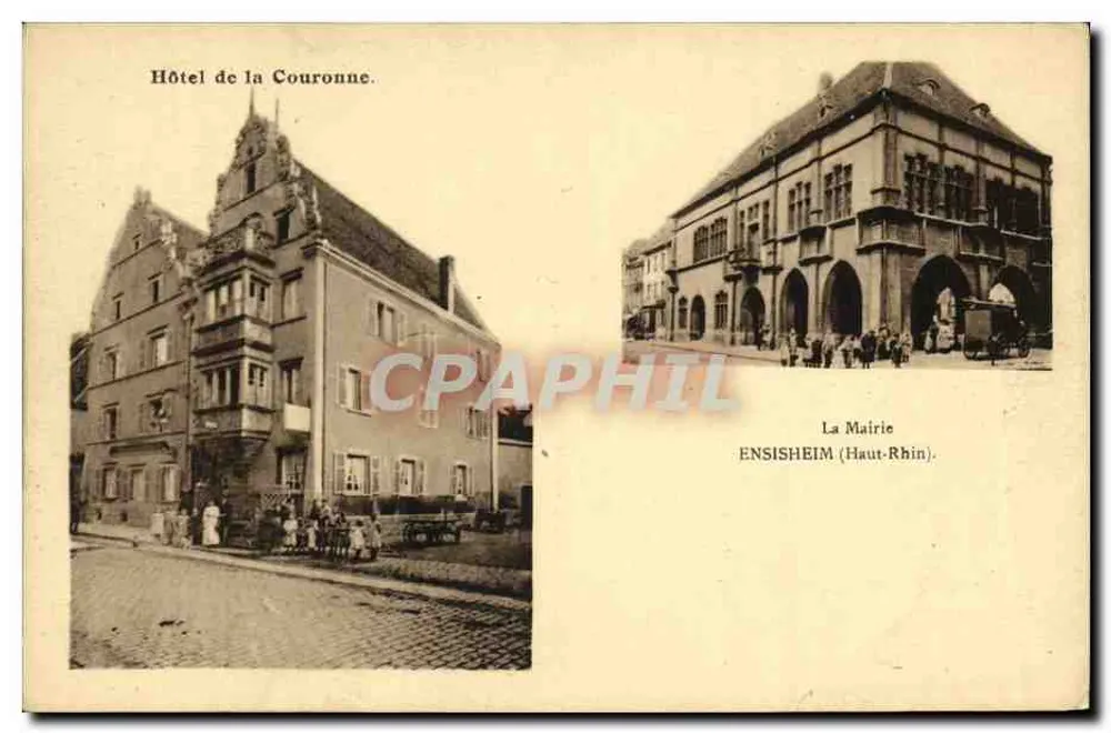 Hôtel de la Couronne und La Mairie — Ensisheim (Haut-Rhin) — J. Kunz, Verlag - Vorderseite