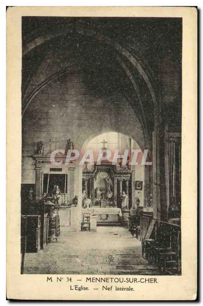 Mennetou-sur-Cher — Die Kirche. Seitenkrypta — D. Longuet, Paris - Vorderseite