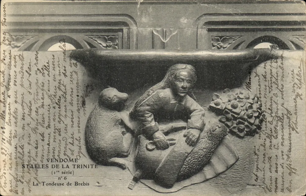 Vendôme - Stalles de la Trinité — La Tondeuse de Brebis (1. Serie, Nr. 6) - Vorderseite