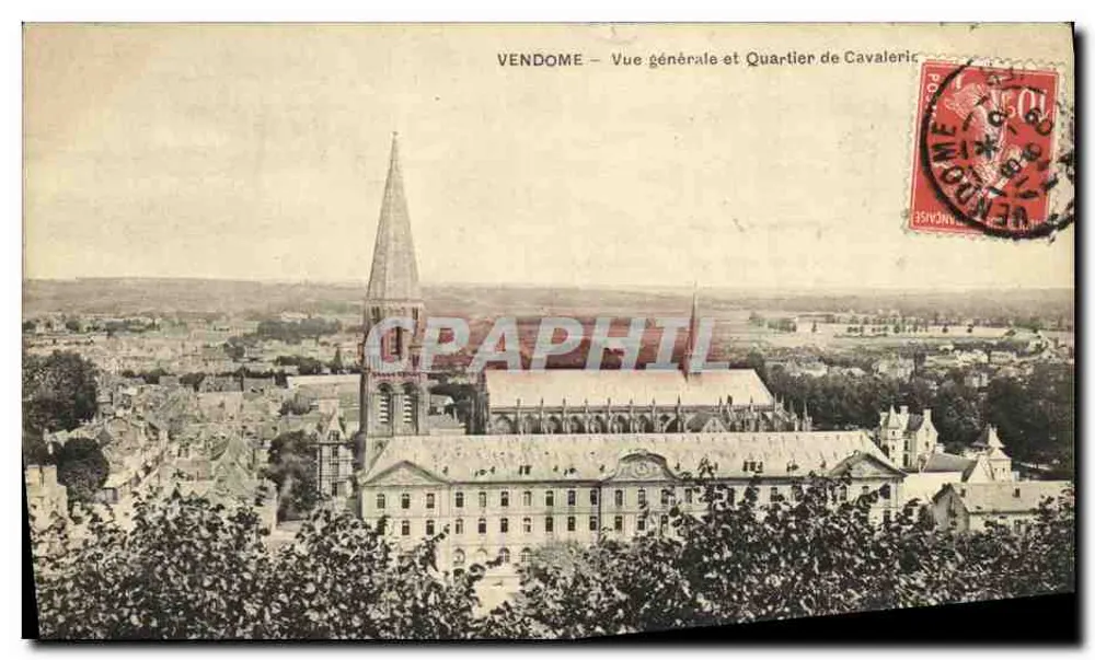 Vendôme — Vista geral e Bairro da Cavalaria — Editor não visível - Frente