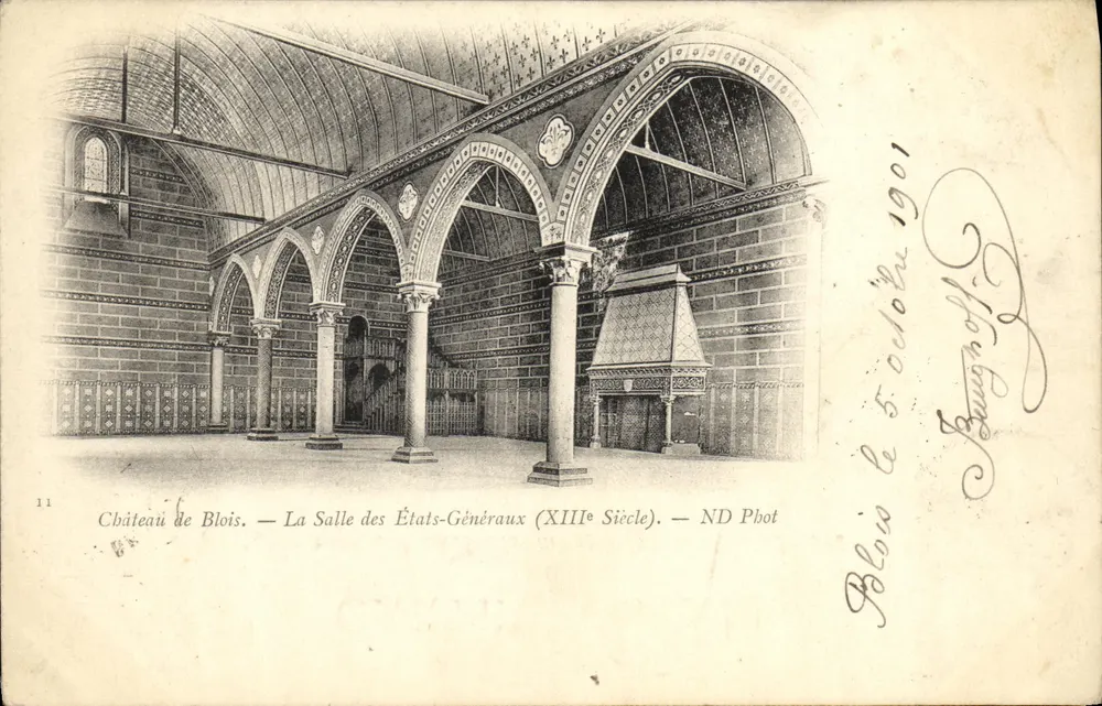 Schloss Blois — Die Halle der Generalversammlung (13. Jahrhundert) — ND Phot - Vorderseite
